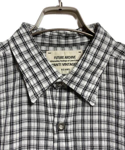 FUTURE ARCHIVE（フューチャー アーカイブ）FUTURE ARCHIVE (フューチャー アーカイブ) Checkered Shirt/チェック柄のシャツ グレー サイズ:Lの古着・服飾アイテム