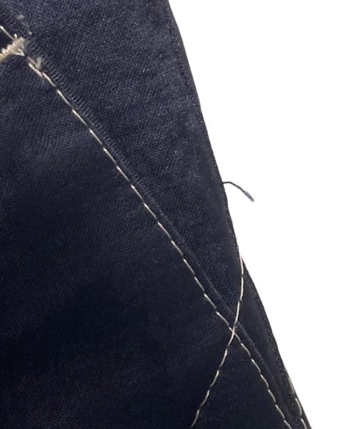 YOHEI OHNO（ヨウヘイオオノ）YOHEI OHNO (ヨウヘイオオノ) Our Basic Satin Flare ネイビー サイズ:34の古着・服飾アイテム