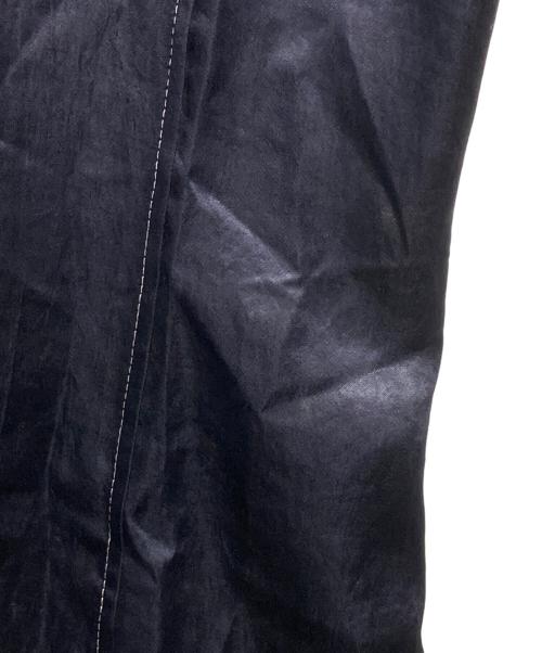 YOHEI OHNO（ヨウヘイオオノ）YOHEI OHNO (ヨウヘイオオノ) Our Basic Satin Flare ネイビー サイズ:34の古着・服飾アイテム