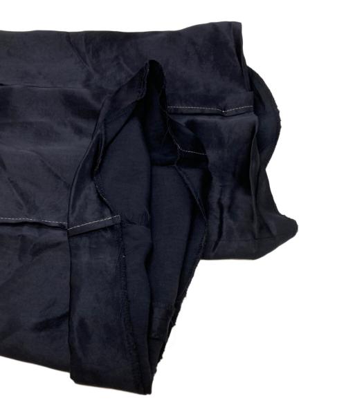 YOHEI OHNO（ヨウヘイオオノ）YOHEI OHNO (ヨウヘイオオノ) Our Basic Satin Flare ネイビー サイズ:34の古着・服飾アイテム