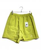 city country cityシティーカントリーシティー）の古着「MBROIDERED LOGO STRECH NYLON EASY SHORTS」｜グリーン