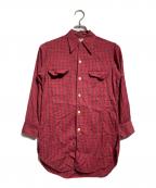 Packardパッカード）の古着「40-50’Sヴィンテージチェックシャツ」｜レッド