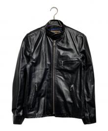 GAIJIN MADE（ガイジンメイド）の古着「シングルライダースレザージャケット/Single-rider leather jacket」｜ブラック