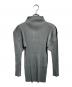 ISSEY MIYAKE（イッセイミヤケ）の古着「プリーツハイネック長袖カットソー/Pleated High-Neck Long-Sleeve Top」｜グリーン