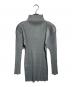 ISSEY MIYAKE (イッセイミヤケ) プリーツハイネック長袖カットソー/Pleated High-Neck Long-Sleeve Top グリーン サイズ:M：15000円