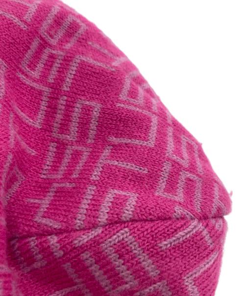 stussy（ステューシー）stussy (ステューシー) JACQUARD CUFF BEANIE ピンクの古着・服飾アイテム