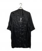 RICK OWENSリックオウエンス）の古着「Short Sleeved Faun Shirt」｜ブラック