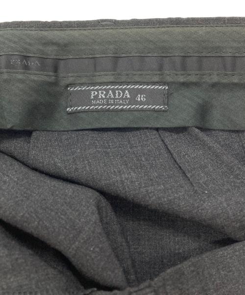 PRADA（プラダ）PRADA (プラダ) スリムウールスラックス ブラック サイズ:46の古着・服飾アイテム