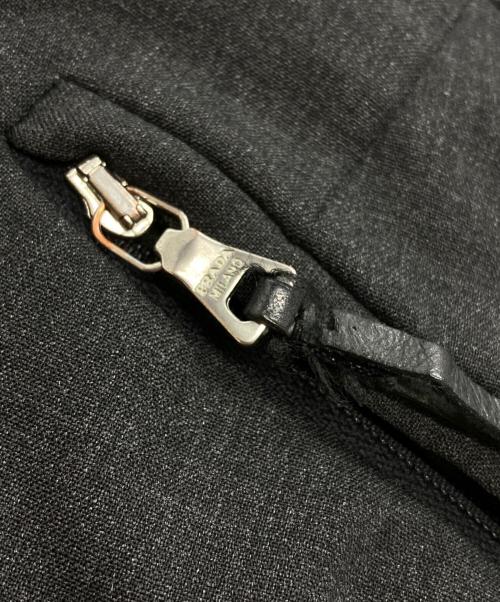 PRADA（プラダ）PRADA (プラダ) スリムウールスラックス ブラック サイズ:46の古着・服飾アイテム