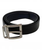 PRADAプラダ）の古着「バックルレザーベルト/“leather belt with a buckle」｜ブラック