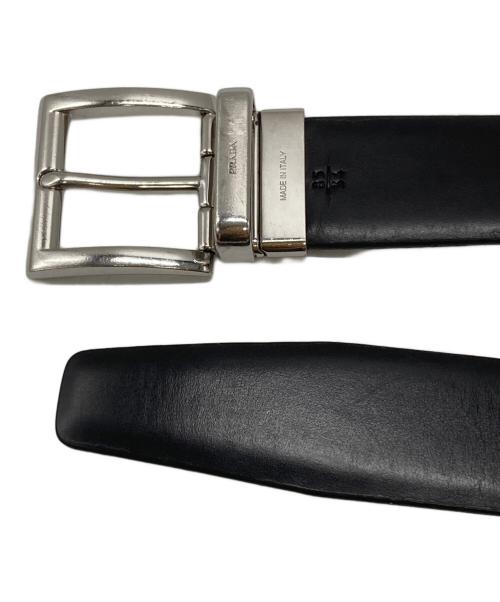 PRADA（プラダ）PRADA (プラダ) バックルレザーベルト/“leather belt with a buckle ブラックの古着・服飾アイテム