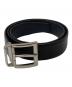PRADA（プラダ）の古着「バックルレザーベルト/“leather belt with a buckle」｜ブラック