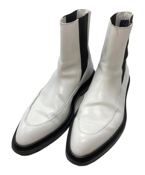JIL SANDER（ジルサンダー）JIL SANDER (ジルサンダー) メタルヒールサイドゴアブーツ ブラック×ホワイト サイズ:不明の古着・服飾アイテム