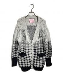 Remneh by rurumu（レムネ バイ ルルムウ）の古着「フリンジニットカーディガン/Fringed knit cardigan」｜グレー