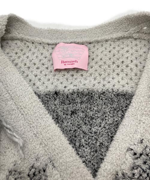 Remneh by rurumu（レムネ バイ ルルムウ）Remneh by rurumu (レムネ バイ ルルムウ) フリンジニットカーディガン/Fringed knit cardigan グレー サイズ:Freeの古着・服飾アイテム