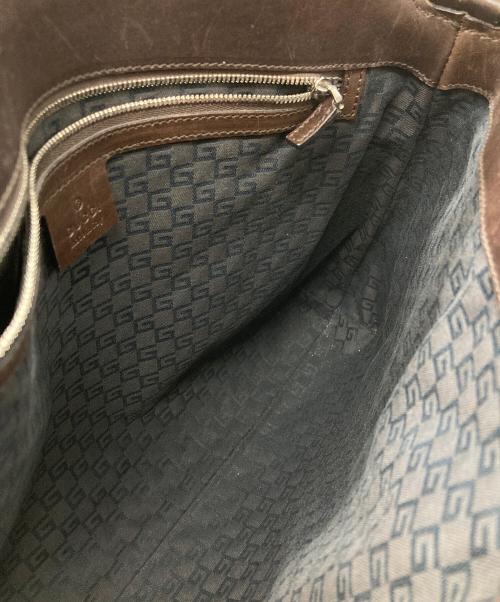 GUCCI（グッチ）GUCCI (グッチ) インターロッキングG シェリーラインバッグ ベージュ×ブラウンの古着・服飾アイテム