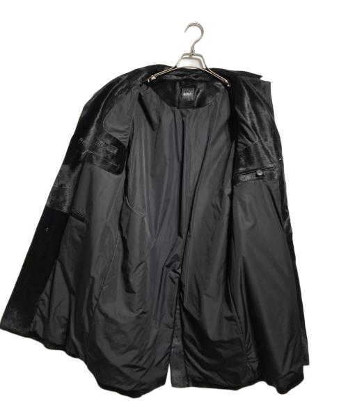 HUGO BOSS（ヒューゴ ボス）HUGO BOSS (ヒューゴ ボス) ハラコレザーコート ブラック サイズ:40Rの古着・服飾アイテム