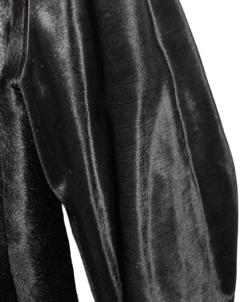 HUGO BOSS（ヒューゴ ボス）HUGO BOSS (ヒューゴ ボス) ハラコレザーコート ブラック サイズ:40Rの古着・服飾アイテム