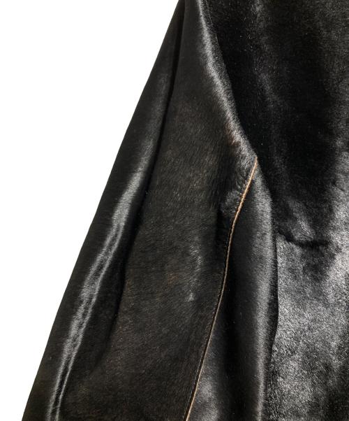 HUGO BOSS（ヒューゴ ボス）HUGO BOSS (ヒューゴ ボス) ハラコレザーコート ブラック サイズ:40Rの古着・服飾アイテム
