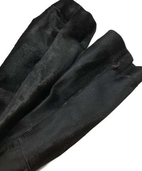 HUGO BOSS（ヒューゴ ボス）HUGO BOSS (ヒューゴ ボス) ハラコレザーコート ブラック サイズ:40Rの古着・服飾アイテム