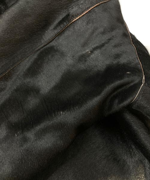 HUGO BOSS（ヒューゴ ボス）HUGO BOSS (ヒューゴ ボス) ハラコレザーコート ブラック サイズ:40Rの古着・服飾アイテム