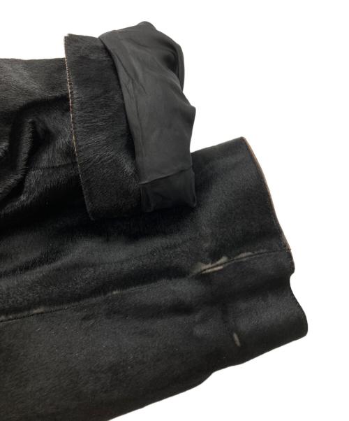 HUGO BOSS（ヒューゴ ボス）HUGO BOSS (ヒューゴ ボス) ハラコレザーコート ブラック サイズ:40Rの古着・服飾アイテム
