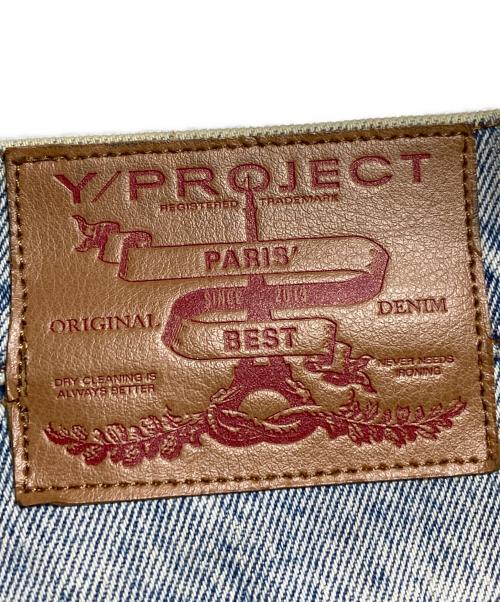 Y. PROJECT（ワイプロジェクト）Y. PROJECT (ワイプロジェクト) ラインストーンデニムパンツ/Rhinestone denim pants インディゴ サイズ:28の古着・服飾アイテム