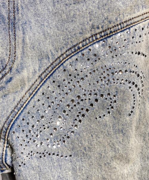 Y. PROJECT（ワイプロジェクト）Y. PROJECT (ワイプロジェクト) ラインストーンデニムパンツ/Rhinestone denim pants インディゴ サイズ:28の古着・服飾アイテム