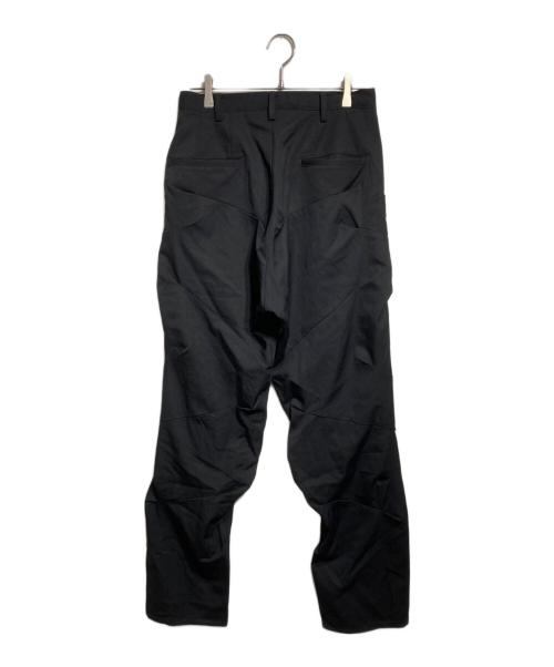 sulvam（サルバム）sulvam (サルバム) ウールギャバ断ち切りパンツ/ Raw-edge wool gabardine trousers ブラック サイズ:Sの古着・服飾アイテム