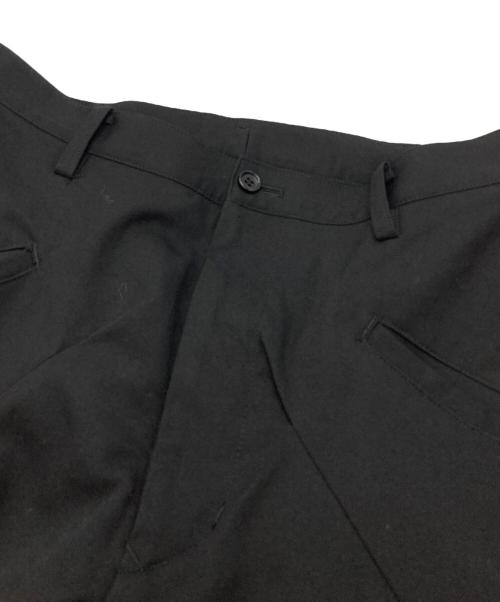 sulvam（サルバム）sulvam (サルバム) ウールギャバ断ち切りパンツ/ Raw-edge wool gabardine trousers ブラック サイズ:Sの古着・服飾アイテム