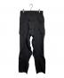 sulvam（サルバム）の古着「ウールギャバ断ち切りパンツ/ Raw-edge wool gabardine trousers」｜ブラック
