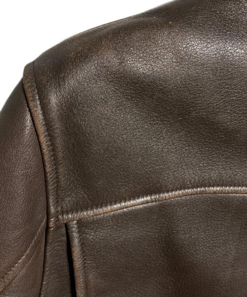 L.L.Bean（エルエルビーン）L.L.Bean (エルエルビーン) 80'S USA製シングルレザージャケット/Single-breasted leather jacket ブラウン サイズ:Sの古着・服飾アイテム