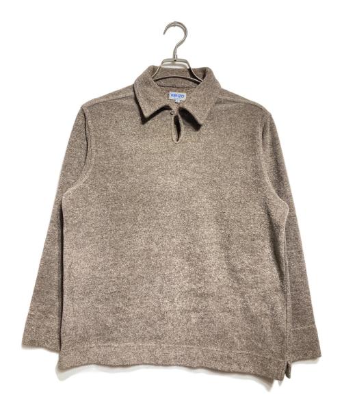 KENZO HOMME（ケンゾーオム）KENZO HOMME (ケンゾーオム) パイルスキッパーシャツ/Pile Skipper Shirt ブラウン サイズ:Fの古着・服飾アイテム