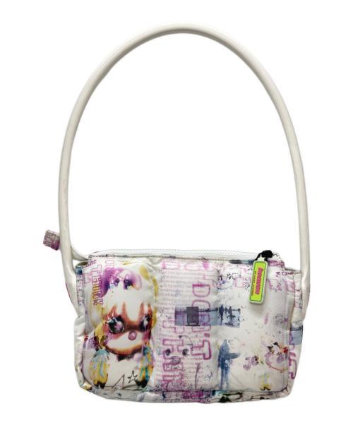 Heaven by Marc Jacobs（ヘブンバイマークジェイコブス）Heaven by Marc Jacobs (ヘブンバイマークジェイコブス) キャラクターグラフィックプリントハンドバッグ ホワイトの古着・服飾アイテム