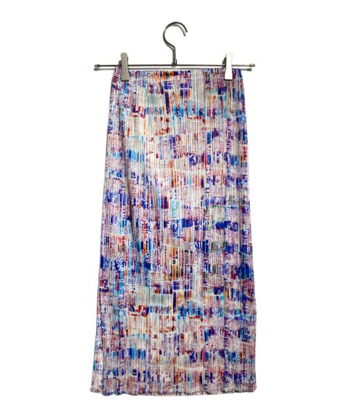 PLEATS PLEASE（プリーツプリーズ）PLEATS PLEASE (プリーツプリーズ) モザイク柄プリーツスカート/Mosaic-patterned pleated skirt パープル サイズ:3の古着・服飾アイテム