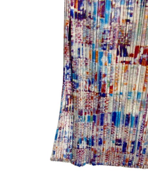 PLEATS PLEASE（プリーツプリーズ）PLEATS PLEASE (プリーツプリーズ) モザイク柄プリーツスカート/Mosaic-patterned pleated skirt パープル サイズ:3の古着・服飾アイテム