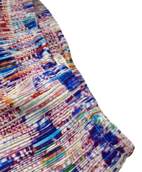PLEATS PLEASE（プリーツプリーズ）PLEATS PLEASE (プリーツプリーズ) モザイク柄プリーツスカート/Mosaic-patterned pleated skirt パープル サイズ:3の古着・服飾アイテム