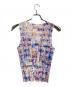 PLEATS PLEASE (プリーツプリーズ) 転写ノースリーブプリーツカットソー/Sleeveless pleated top パープル サイズ:3：20000円