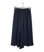 FOXEY NEWYORKフォクシーニューヨーク）の古着「タックワイドパンツ/ Pleated Wide-Leg Trousers」｜ネイビー