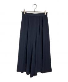 FOXEY NEWYORK（フォクシーニューヨーク）の古着「タックワイドパンツ/ Pleated Wide-Leg Trousers」｜ネイビー