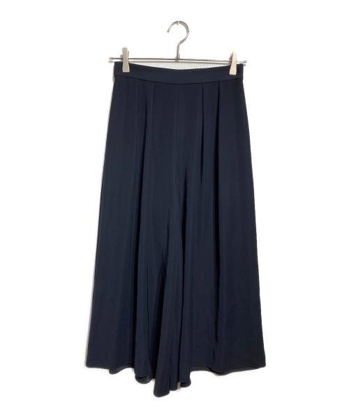 FOXEY NEWYORK（フォクシーニューヨーク）FOXEY NEWYORK (フォクシーニューヨーク) タックワイドパンツ/ Pleated Wide-Leg Trousers ネイビー サイズ:38の古着・服飾アイテム