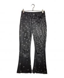 MM6 Maison Margiela（エムエムシックスメゾンマルジェラ）の古着「フレアダメージパンツ/Flared distressed pants」｜グレー