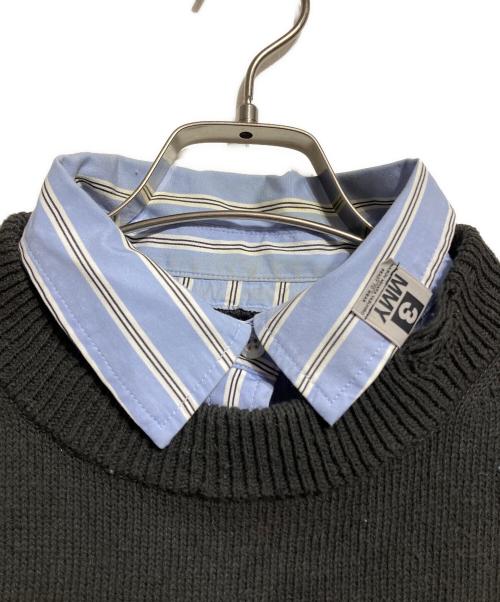 Maison MIHARA YASUHIRO（メゾン ミハラ ヤスヒロ）Maison MIHARA YASUHIRO (メゾン ミハラ ヤスヒロ) CROPPED LAYERED PULLOVER/クロップドレイヤードプルオーバー グレー サイズ:36の古着・服飾アイテム
