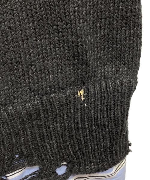 Maison MIHARA YASUHIRO（メゾン ミハラ ヤスヒロ）Maison MIHARA YASUHIRO (メゾン ミハラ ヤスヒロ) CROPPED LAYERED PULLOVER/クロップドレイヤードプルオーバー グレー サイズ:36の古着・服飾アイテム
