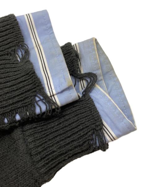 Maison MIHARA YASUHIRO（メゾン ミハラ ヤスヒロ）Maison MIHARA YASUHIRO (メゾン ミハラ ヤスヒロ) CROPPED LAYERED PULLOVER/クロップドレイヤードプルオーバー グレー サイズ:36の古着・服飾アイテム