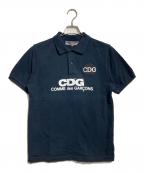 GOOD DESIGN SHOP COMME des GARCONSグッドデザインショップ コムデギャルソン）の古着「ロゴプリントポロシャツ/Logo-print polo shirt」｜ブラック