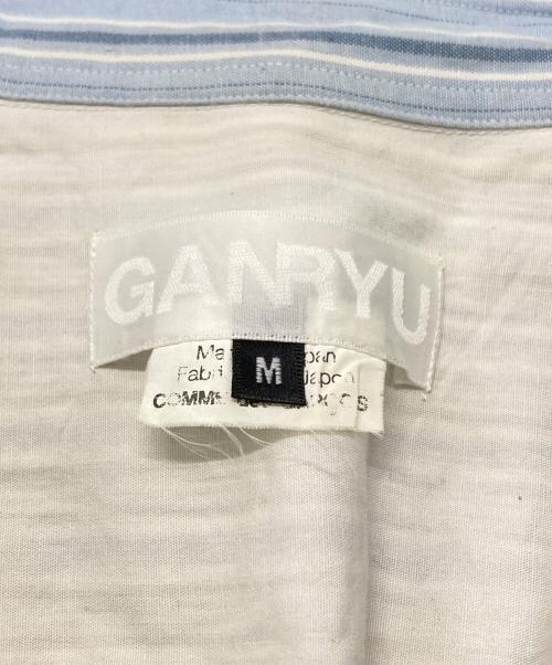 GANRYU（ガンリュウ）GANRYU (ガンリュウ) 生地切替ストライプ半袖シャツ/Short-sleeved shirt ネイビー サイズ:Mの古着・服飾アイテム