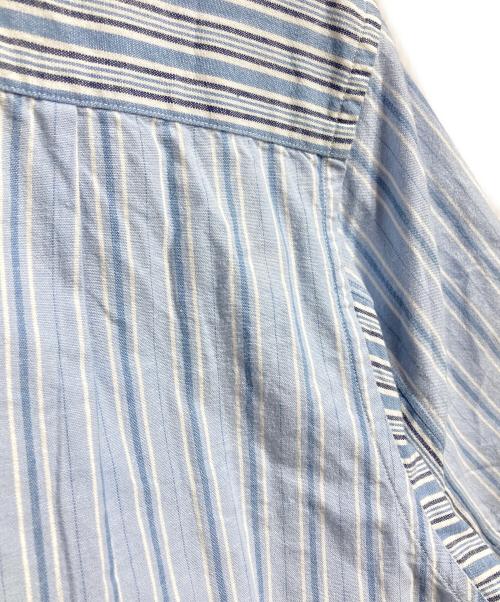 GANRYU（ガンリュウ）GANRYU (ガンリュウ) 生地切替ストライプ半袖シャツ/Short-sleeved shirt ネイビー サイズ:Mの古着・服飾アイテム