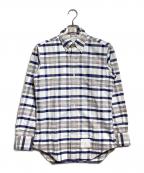 Thom Browneトムブラウン）の古着「コットンチェックシャツ/Cotton Check Shirt」｜グレー×ネイビー