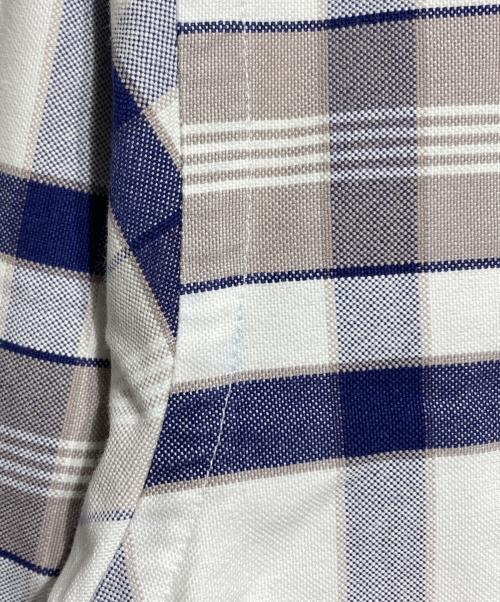 Thom Browne（トムブラウン）Thom Browne (トムブラウン) コットンチェックシャツ/Cotton Check Shirt グレー×ネイビー サイズ:1の古着・服飾アイテム